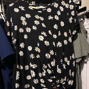 Floral Black Women's Top